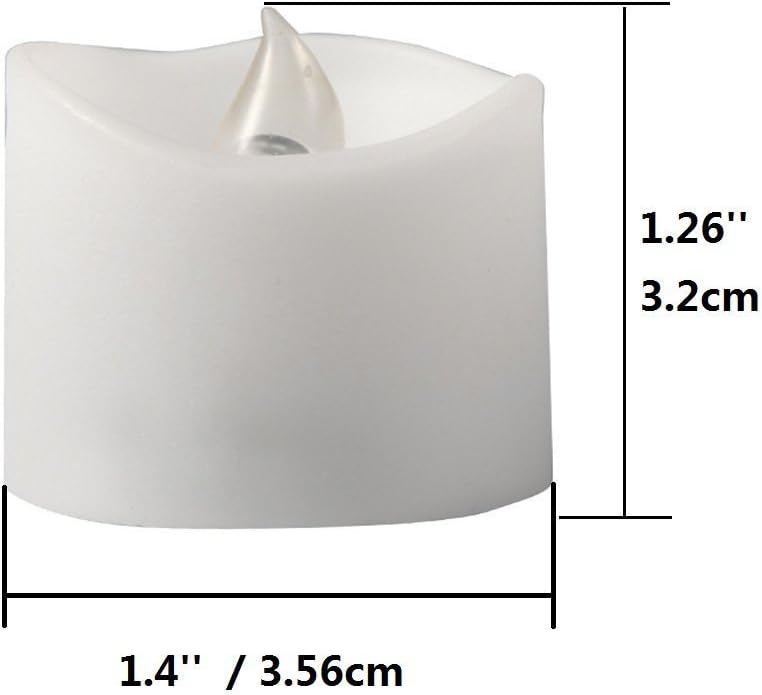 eLander LED Tea Lights Flameless Candle with Timer, 6 Hours on and 18 Hours Off, 1.4 x 1.3 Inch, Warm White, [12 Pack]
