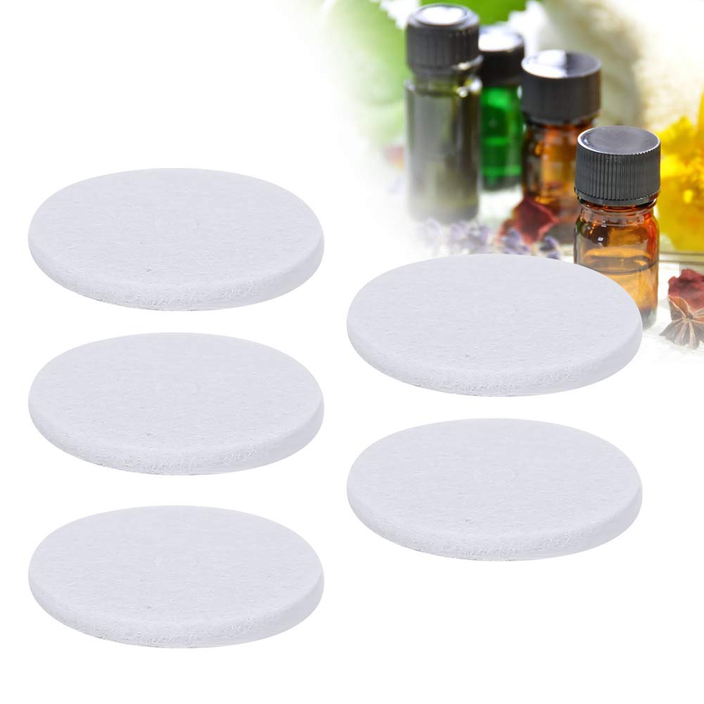 5PCS Aromatherapy Cotton Pads, Portable Essential Oil Diffuser Round Essential Oil Refill Pads Reusable Aroma Therapy Pads for Bathroom, Office, Bedroom and Other Places