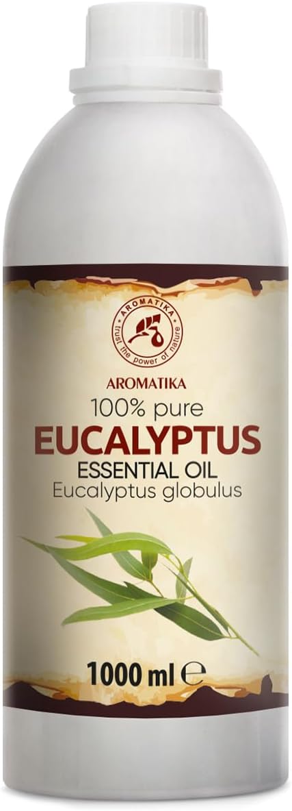 Eucalyptus Essential Oil 34 Fl Oz - Eucalyptus Globulus - 100% Pure Eucalyptus EO for Freshen Rooms - Home Fragrances - Aromatherapy - Diffuser - Aroma Lamps - Making Candles - Scented Oils