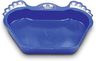 SWIMLINE HYDROTOOLS Plastic-Molded Footbath – Soaking Tray for Washing Feet Outdoors – Removes Sand & Dirt from House or Pool – Heavy-Duty Construction, Textured Non-Slip Surface, XL, Dark Blue