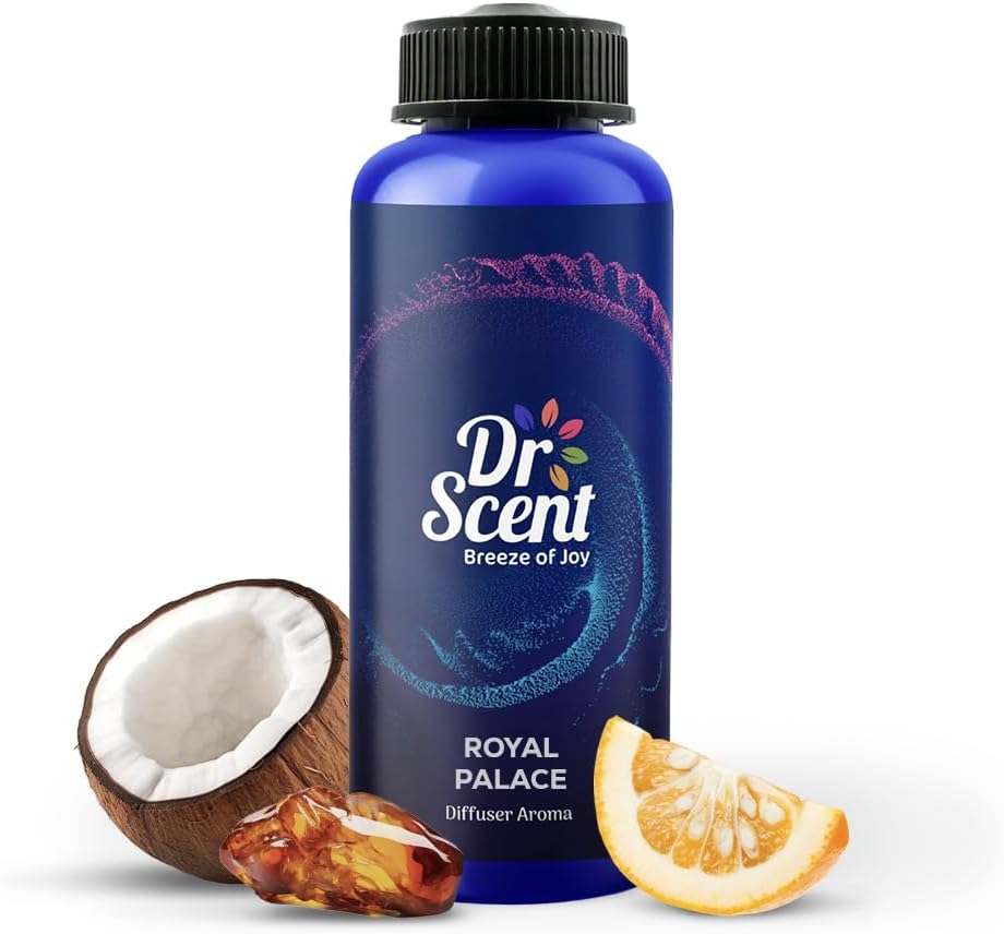 Dr Scent Diffuser Aroma Oil - Royal Palace - Brazilian Orange (Top), Narcotique, (Middle) Cashmere, Coconut Flesh, (Base) Amber and Musk Notes (500ml)