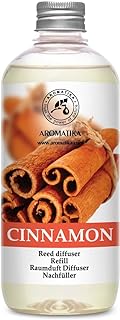 Cinnamon Reed Diffuser Refill with Natural Essential Cinnamon Oil 17 oz - Fresh & Long Lasting Fragrance - Best for Aromatherapy - Home - Office - Fitness Club - Restaurant - Boutique