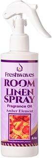 Freshwaves Amber Element Air Freshener Spray | Room & Linen Spray | Odor Eliminator for Home, Bedroom, Bathroom & Office | 8.8oz