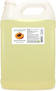 Apricot Kernel Oil 1 Gallon – 100% Pure & Natural Cold Pressed Carrier Oil – Bulk Moisturizer for Skin, Hair, Massage & DIY – Lightweight, Non-Greasy, Fast Absorbing