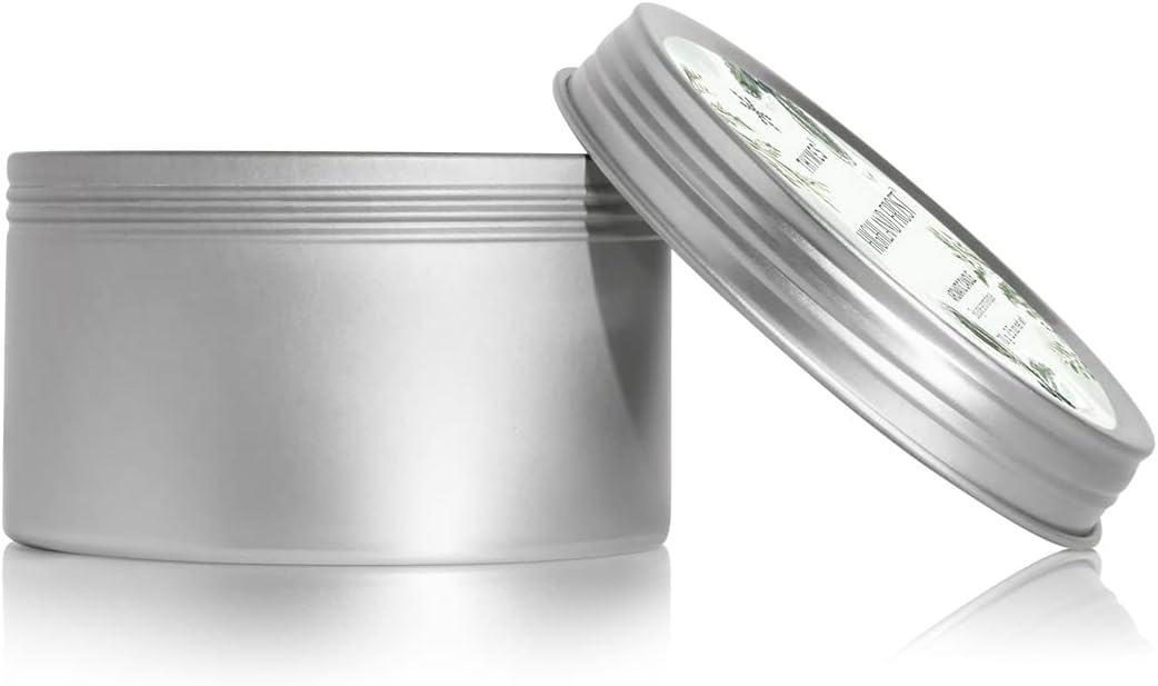 Thymes Travel Tin Holiday Candles - Scented Candles for Home Decor - Winter Scents - Luxury Home Fragrance Gifts for Women & Men - Silver (Highland Frost, 2.5 oz)