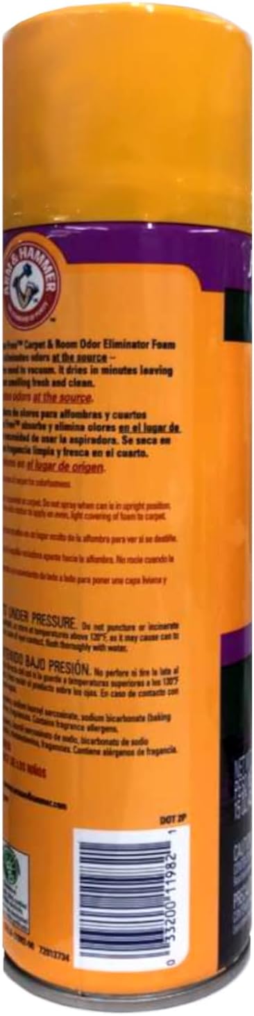 Arm & Hammer Fresh Scentsations Carpet & Room Odor Eliminator Spray, Island Mist, Vacuum-Free Foam, Just Spray and Walk Away, 15 oz (Pack of 3)