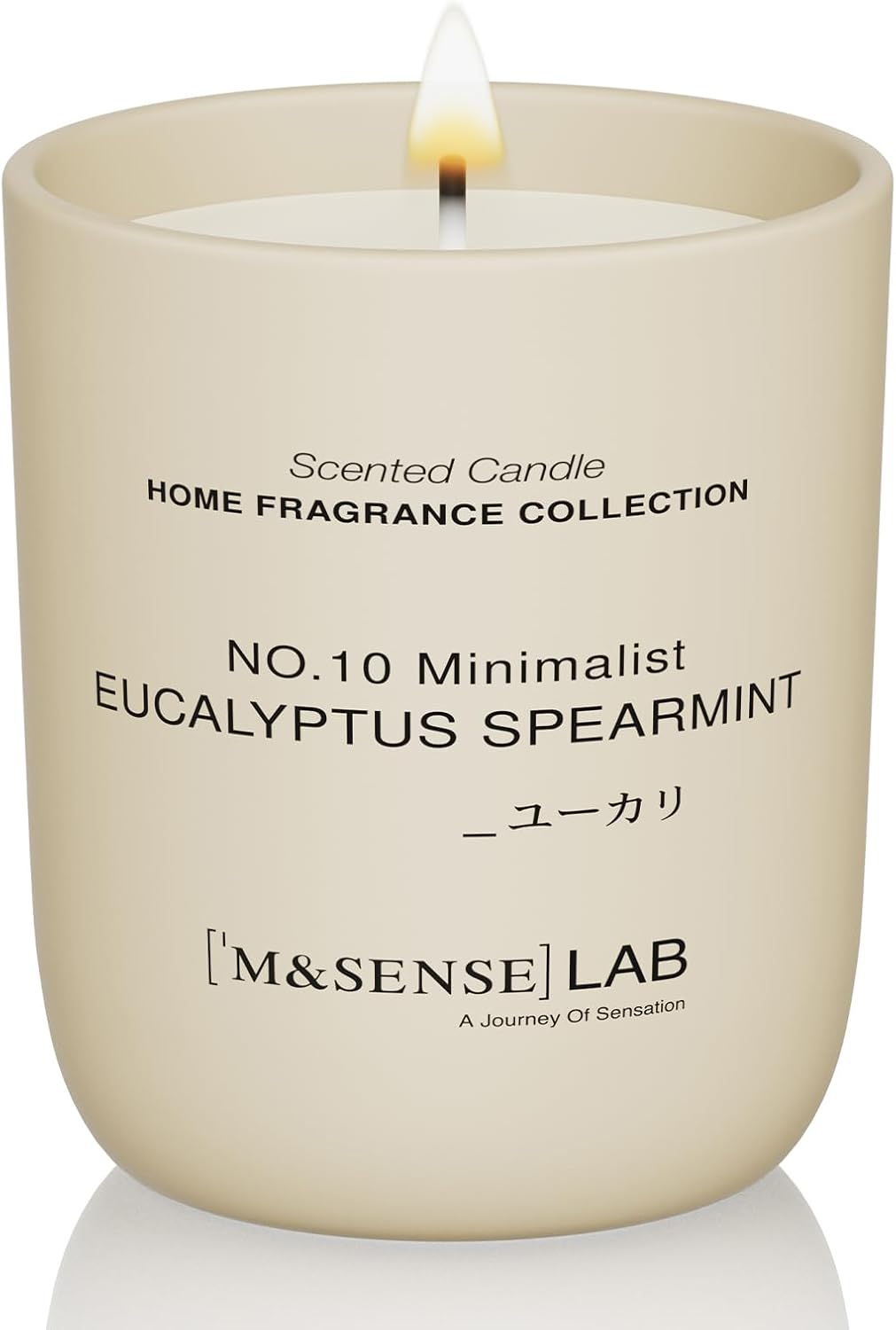 M&SENSE Natural Soy Candle| Eucalyptus Mint | 5.3 oz | Mini Spring Scented Candles for Relaxation,Meditation, Home Décor | for Bedroom, Office, Party Small