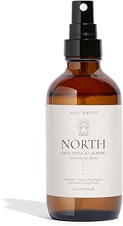 North Aromatherapy Room & Body Spray | Grounding & Calming Essential Oil Mist | Lavender, Cypress, Black Spruce, Vetiver in Rose Water | Body, Linen & Pillow Spray | 4oz Glass Bottle