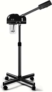 Professional Facial Steamer with Hot Mist, Face Steamer Machine for Esthetician, Home Salon Spa Facial Cleaning (Black)