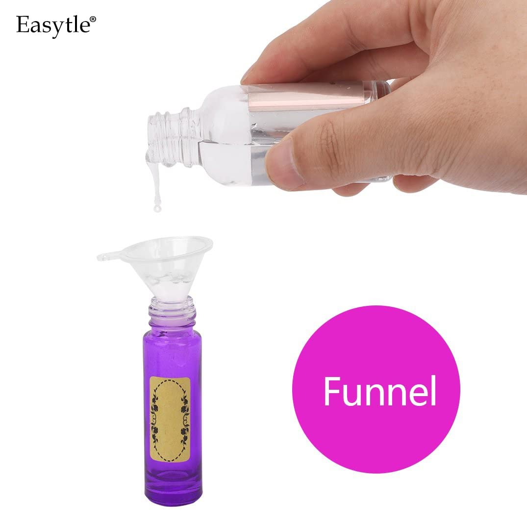 Easytle Essential Oil Tools Essential Oil Opener Essential Oil Key Tool for Essential Oil Accessories Includes 2 Openers, 6 Droppers, 6 Funnels, 72 Labels And Brush Tools Set for Glass Roll On Bottles