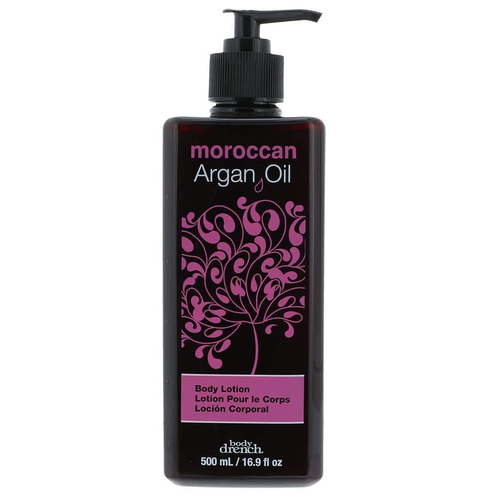 Body Drench Argan Oil Body Lotion – Hydrating & Moisturizing Lotion for Dry Skin with Moroccan Oil, Softens and Smooths Skin, 16.9 fl oz