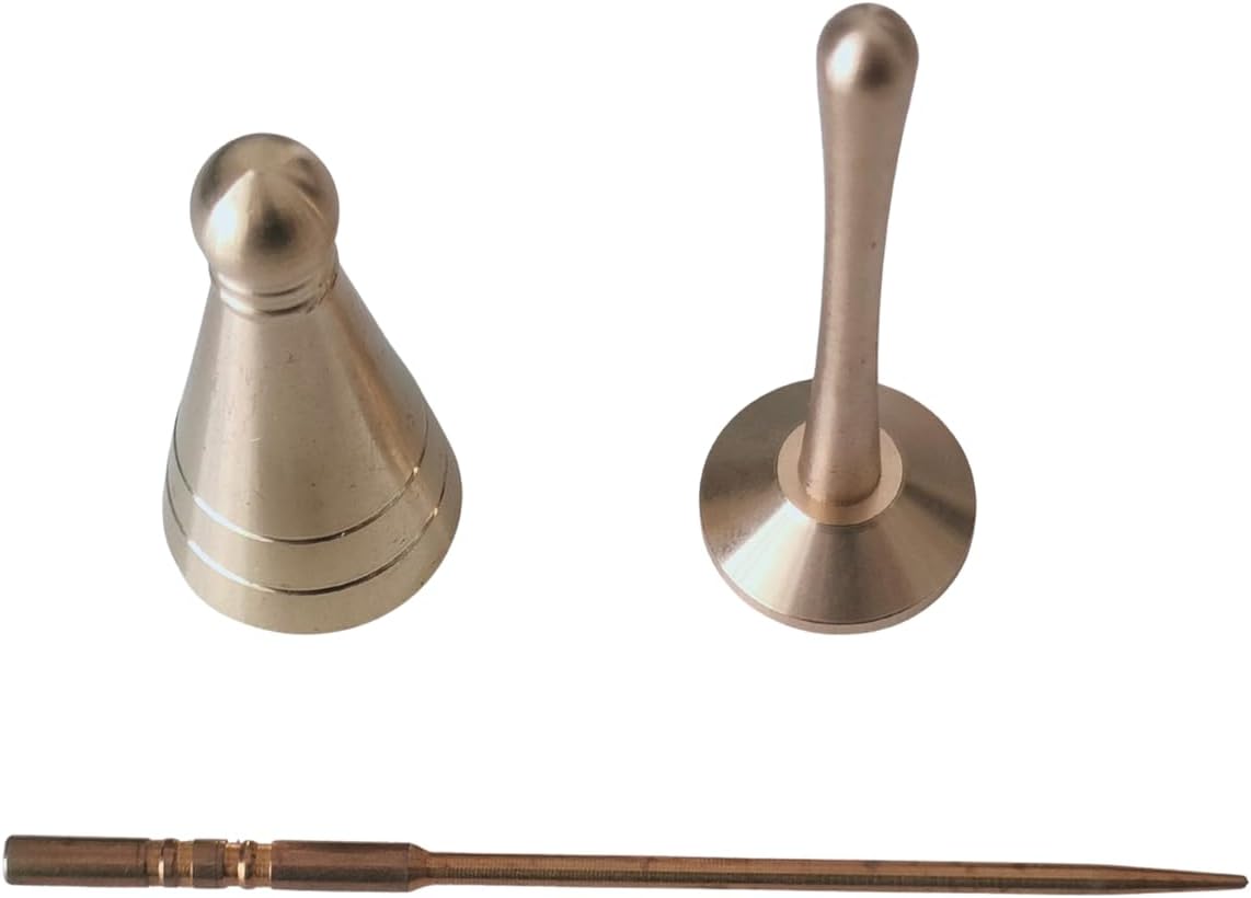Backflow Incense Cone Making Kit, 3-Piece Set with Mold, Press, and Brass Needle, DIY Tower Incense Tool
