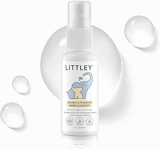 Littley Infant & Toddler Hand Cleanser | Alcohol-Free HOCl Spray for Delicate Skin | Fragrance-Free Formula | Gentle & Convenient Hand Mist | Portable Travel Size | 2 oz