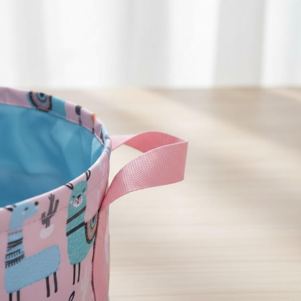 Collapsible Foot Bath Basin 15L – Portable Folding Soaking Tub, Multi-Use Spa Basin with Storage Bag for Pedicure, Travel Camping & Outdoor Use(Pink)