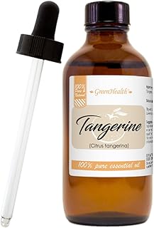Tangerine Essential Oil – 4 fl oz (118 ml) Glass Bottle w/Glass Dropper – 100% Pure Essential Oil – GreenHealth