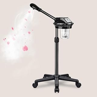Professional Facial Steamer for Deep Hydration,Ozone Face Steamer with More Steam,Estheticians Steamer on Wheels with Time Setting,Adjustable Height Suitable for Beauty, Spa and Home Use