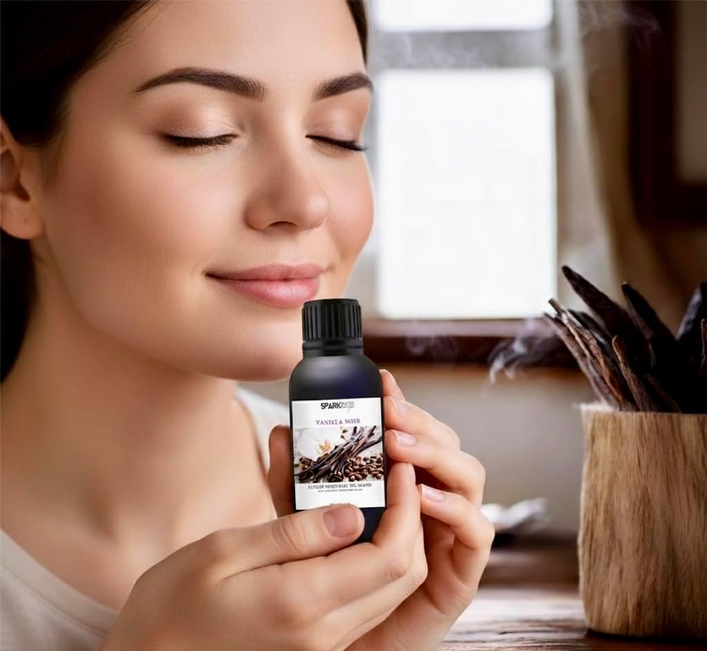 Luxury Essential Oil Blend Therapeutic Grade Aromatherapy Oil for Diffuser, Massage, Spa & Relaxation | Stress Relief & Wellness Gift Ready Packaging 1Fl Oz (Vanilla Noir)