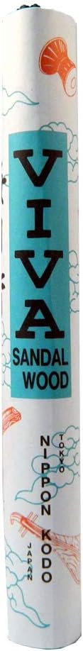 MAINICHI-KOH Viva Sandalwood Reg. 10 Rolls by NIPPON KODO, Japanese Quality Incense, Since 1575