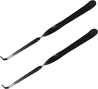 Stainless Steel Wick Dippers, 2 pcs Put Out Extinguish Candle Wick Dipper Candle Hook Candle Accessories for Putting Out Extinguish Candle Wicks Flame Safely (Black)