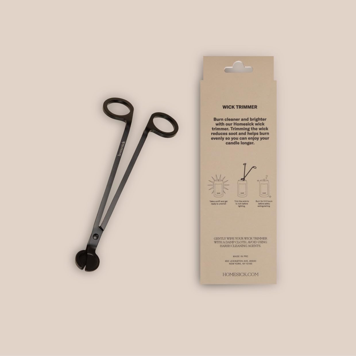 Homesick Candle Wick Trimmer, One Size, Dark Tone Metal