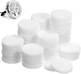 COHEALI Aroma Pendant Pads Replacements Refill Pads for Essential Oil Necklaces 50Pcs Absorbent Diffuser Gaskets 0.86X0.86X0.11In for Aromatherapy Necklace Locket Car Home Use