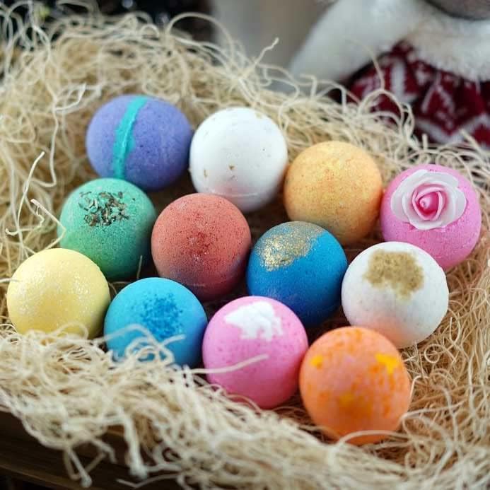 LifeAround2Angels Fun and Sweet Bath Bombs Gift Set 12 Pack Made in USA Fizzies, Shea & Coco Butter Dry Skin Moisturize, Handmade Birthday Mothers Day Gifts idea for Her/Him, Wife, Girlfriend, Kids