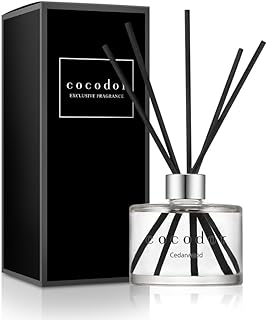 COCODOR Signature Reed Diffuser/Cedar Wood/6.7oz/1Pack / Home Fragrance Scent Essential Oil Stick Diffuser for Bedroom Bathroom Home Décor