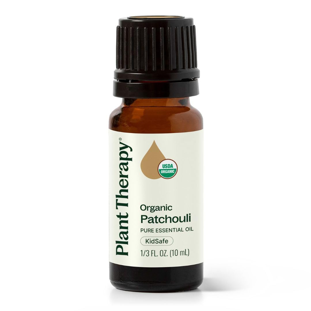 Plant Therapy Organic Patchouli Essential Oil 10 mL (1/3 oz) 100% Pure
