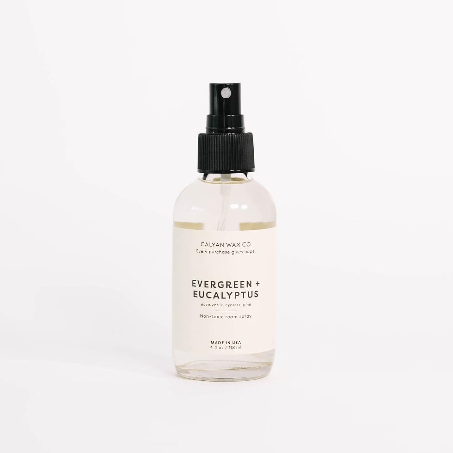 Calyan Wax Co. Evergreen & Eucalyptus Room Spray - Clean Air Freshener - Natural Room Deodorizer - Air Freshener Spray for Home - 4 fl oz