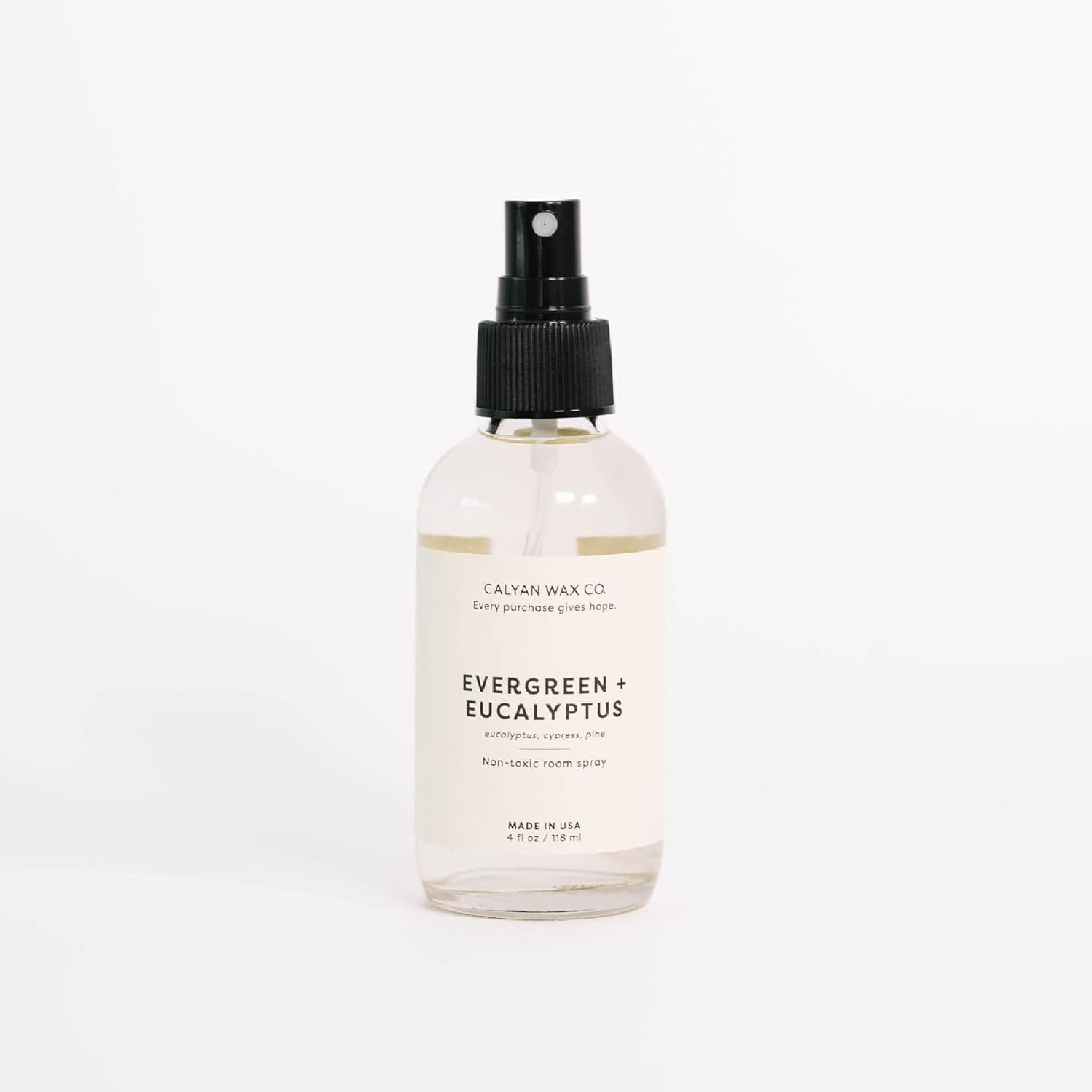 Calyan Wax Co. Evergreen & Eucalyptus Room Spray - Clean Air Freshener - Natural Room Deodorizer - Air Freshener Spray for Home - 4 fl oz