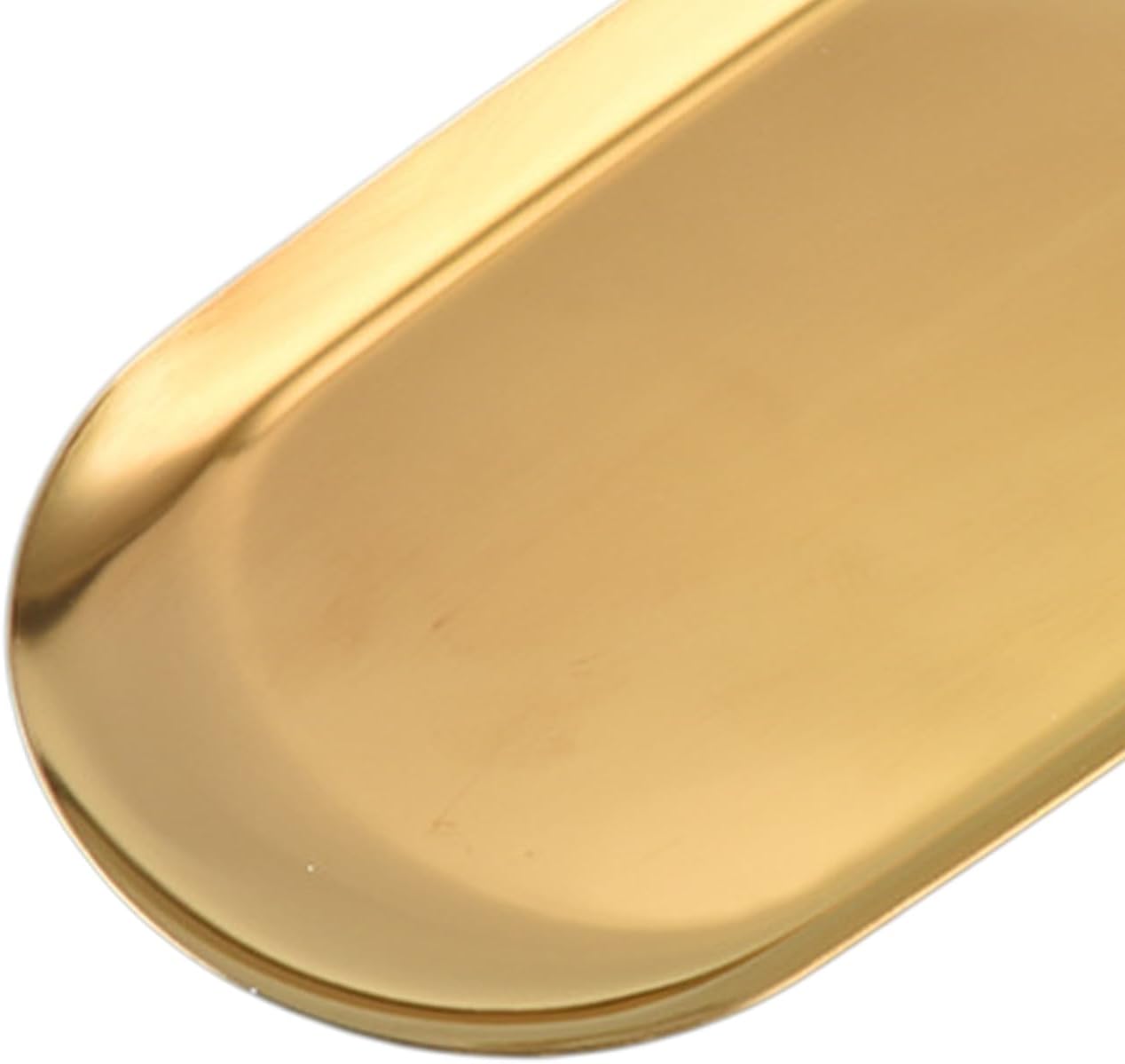 Candle Tray - 9.06×3.74×0.39 in Modern Golden Jewelry Dish, Stainless Decorative Tray for Farmhouse, Kitchen, Bathroom, Home, Coffee Table, Counter