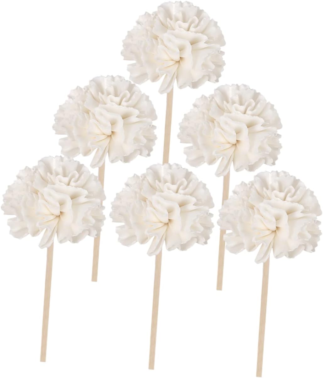 Artibetter 6Pcs Aroma Diffuser Flower Sticks Replacement Rattan Reeds for Home Office and Yoga Rooms Refresh Your Space with Decorative Essential Oil Diffuser Accessories