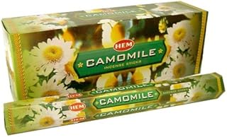 1 X Camomile - Box of Six 20 Stick Tubes, 120 Sticks Total - HEM Incense