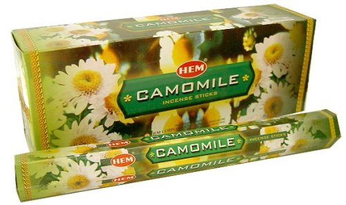 1 X Camomile - Box of Six 20 Stick Tubes, 120 Sticks Total - HEM Incense