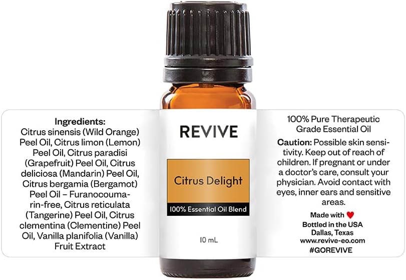 Citrus Delight Essential Oil Blend by Revive Essential Oils - 100% Pure Therapeutic Grade, for Diffuser, Humidifier, Massage, Aromatherapy, Skin & Hair Care