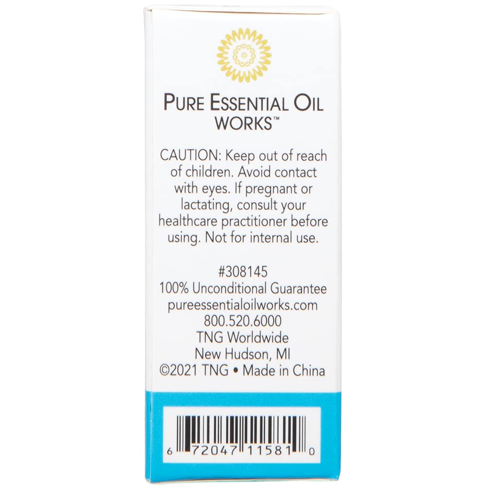 Pure Essential Oil Works Peppermint Oil, 100% Pure, Natural, Paraben-Free and Therapeutic Grade with Euro-Style Dropper, 10 ml/0.33 oz.