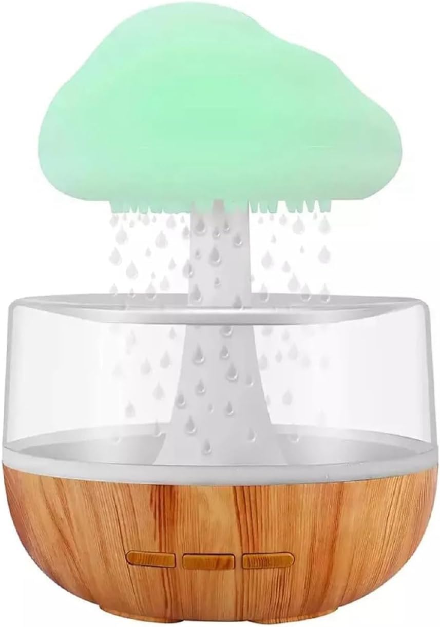 Essential Oil Diffuser with Color Changing LED Light, Wood Grain Base, 300ml Ultrasonic Cool Mist Humidifier, Aromatherapy Device