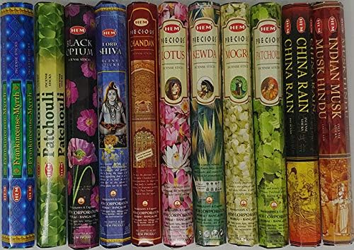 HEM Incense Sticks – 12 Box Variety Pack (240 Sticks Total, 20 Sticks per Box) | Long Lasting Fragrance | Meditation, Relaxation, Yoga, Aromatherapy & Home Fragrance