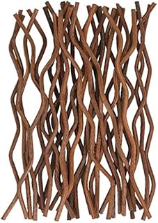 7Inch 100 Pcs Brown Wavy Rattan Reed Diffuser Sticks Fragrance Diffuser Replacement Refill Sticks