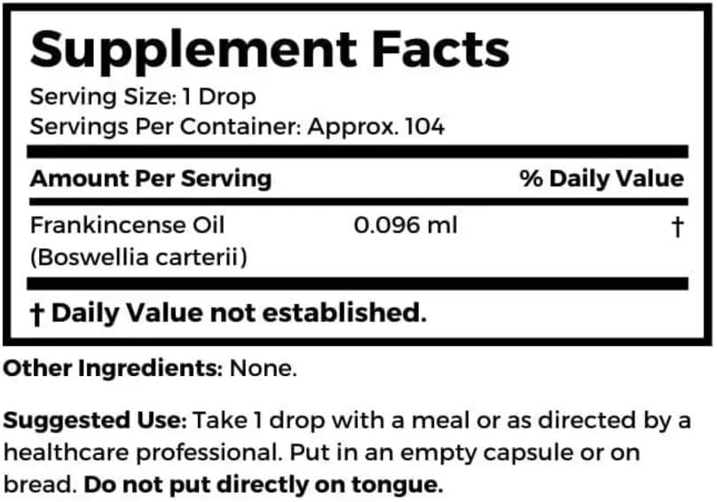 Dr. Clark Frankincense Oil – 10cc, 100% Pure Essential Oil for Aromatherapy & Skin Health