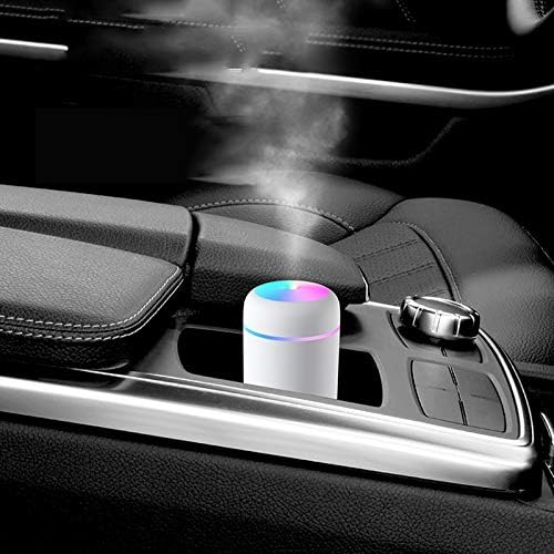Colorful Cool Mini Humidifier,Essential Oil Diffuser Aroma Essential Oil USB Cool Mist Humidifier,2 Adjustable Mist Modes, Super Quiet,for Car,Office,Bedroom(Pink)