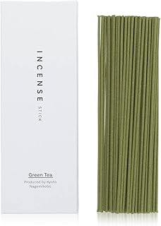 なごみ工房 Kyoto Green Tea Incense Sticks - Japanese Temple Aroma, Ideal for Relaxation & Meditation, Approx. 60 Sticks (0.044 Pounds) - Premium Quality Incense for Spiritual & Home Use Nagomikobo