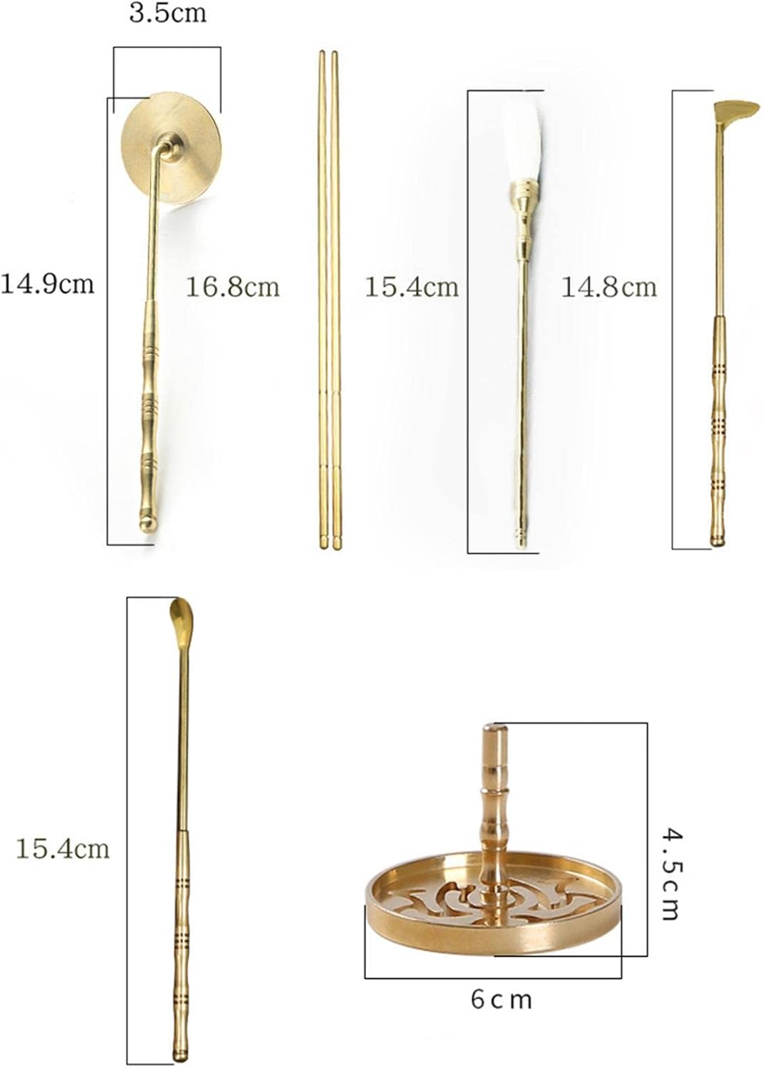 Baoblaze Incense Making Portable Incense Modeling Tool Incense Brush Incense Spoon Incense Tools Set for Home Fragrance Accessories Gift Party