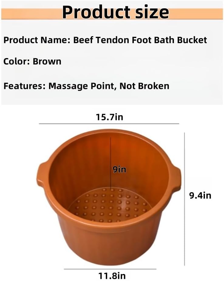 Wcxixo Foot Spa Bath with Smooth Bubble Massage Massage Nodes & Arch, Tired Relieve, Promote Blood Circulation Feet Soaker Household Foot Bath Barrel Foot Soaking Household Items Deco