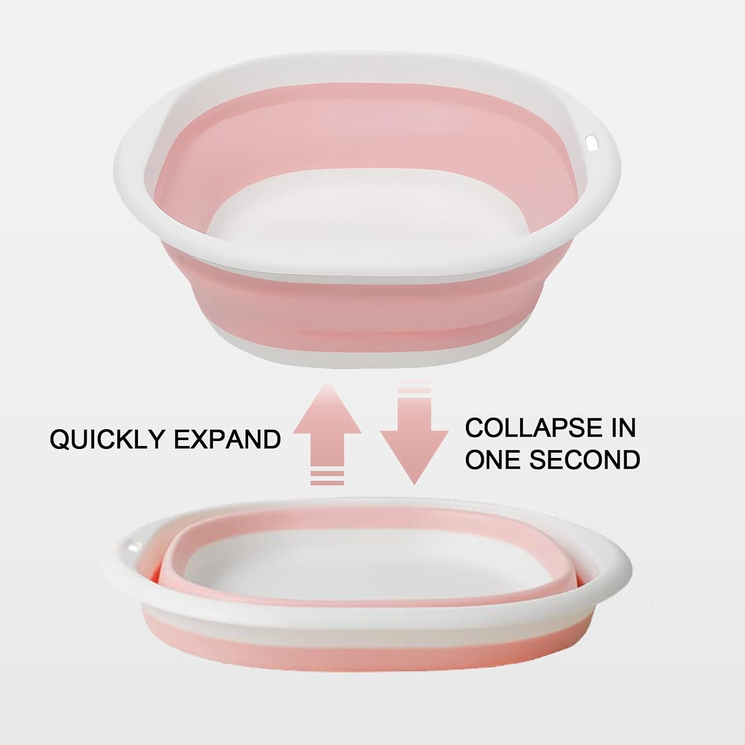 CIEOVO 2 Pieces Portable Pool Foot Bath, Blue Pink Collapsible Pool Foot Wash Basin Tub for Above Ground Swimming Pools Accessories