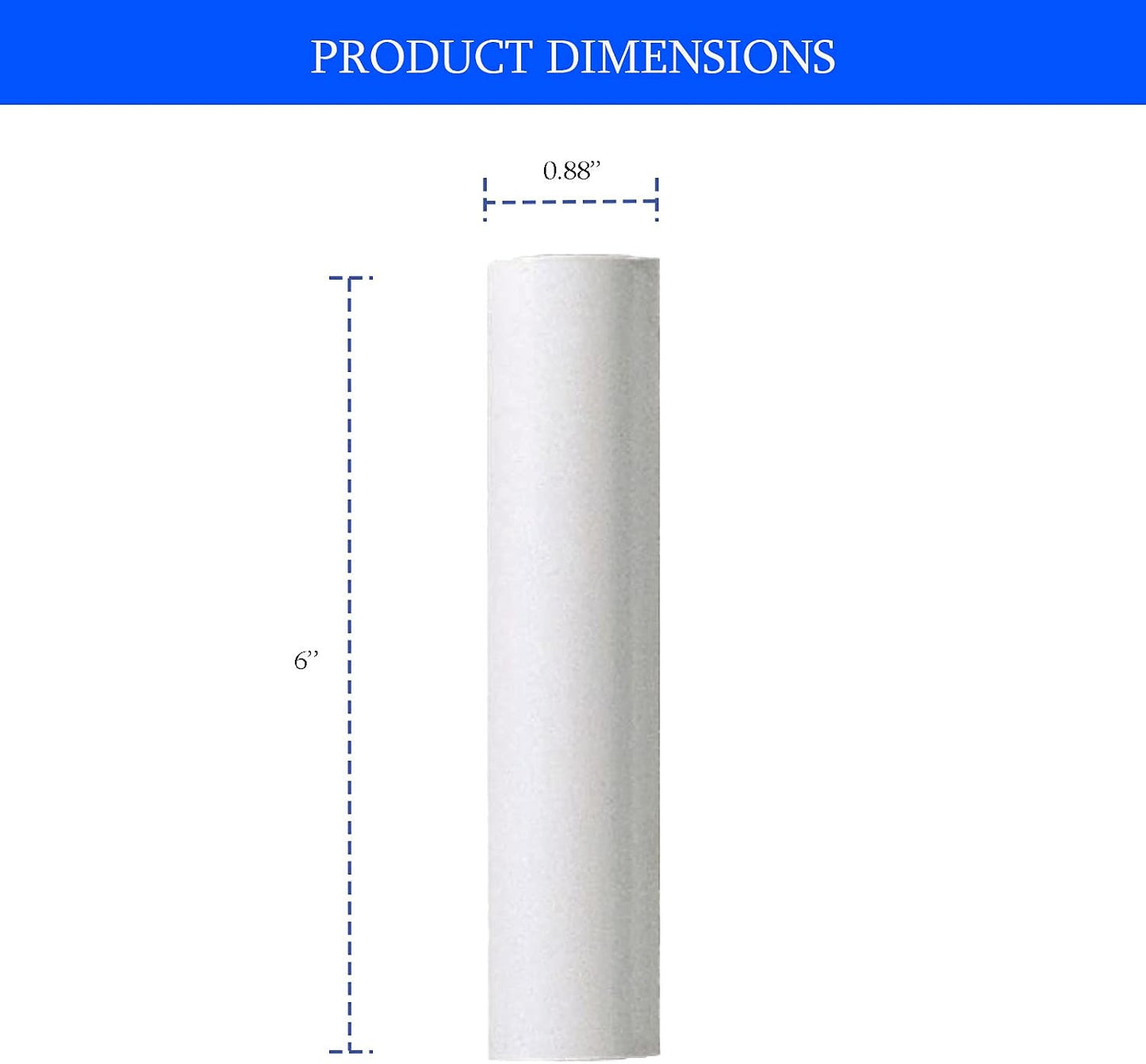 Ciata - 12 Pack - 6 inch White Plastic Candle Covers with 13/16 inch Inside Diameter and 7/8 inch Outside Diameter (6 inch, White)