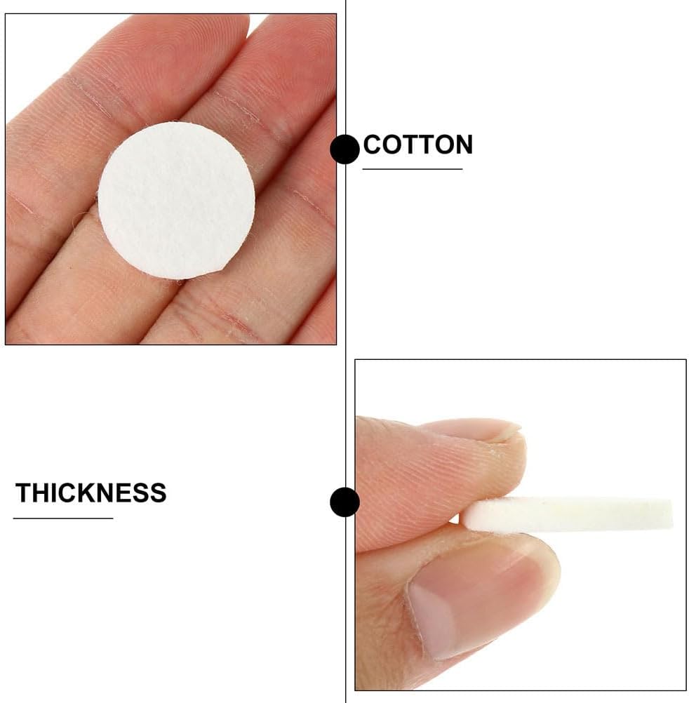 Healifty Aromatherapy Diffuser Refill Pads 0.88 Inch Cotton Essential Oil Pads for Necklace Lockets Car and Home Aroma Diffuser Replacement Sheet Pad