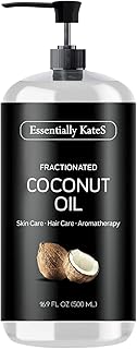 Essentially KateS Fractionated Coconut Oil - Body & Hair Carrier Oil, 16.9 Fl Oz (500ML), No Scent