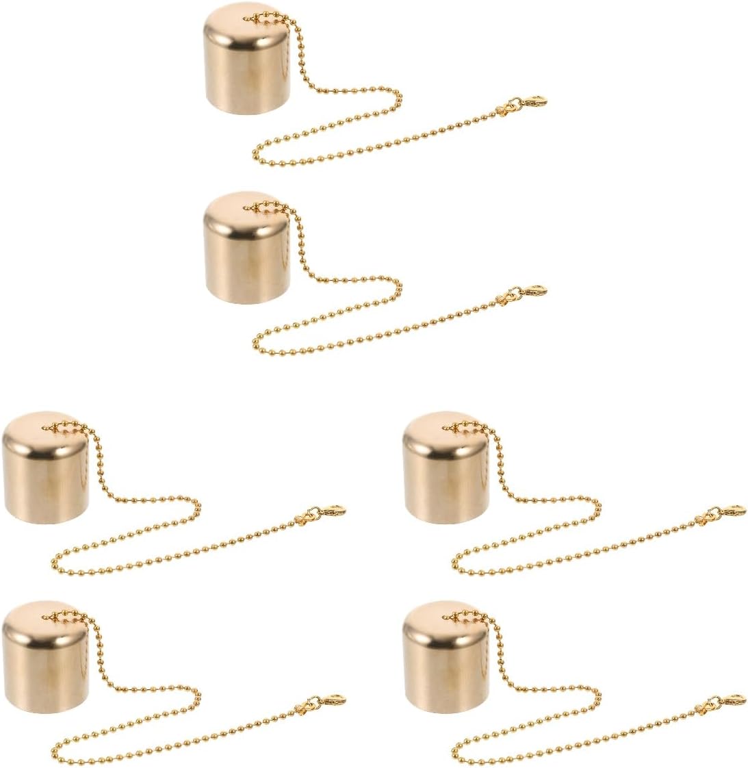 Gatuida 6pcs Brass Candle Snuffer, Small Gold Candle Extinguisher Decorative Snuffer Accessory for Putting Out Wick Flame Safely