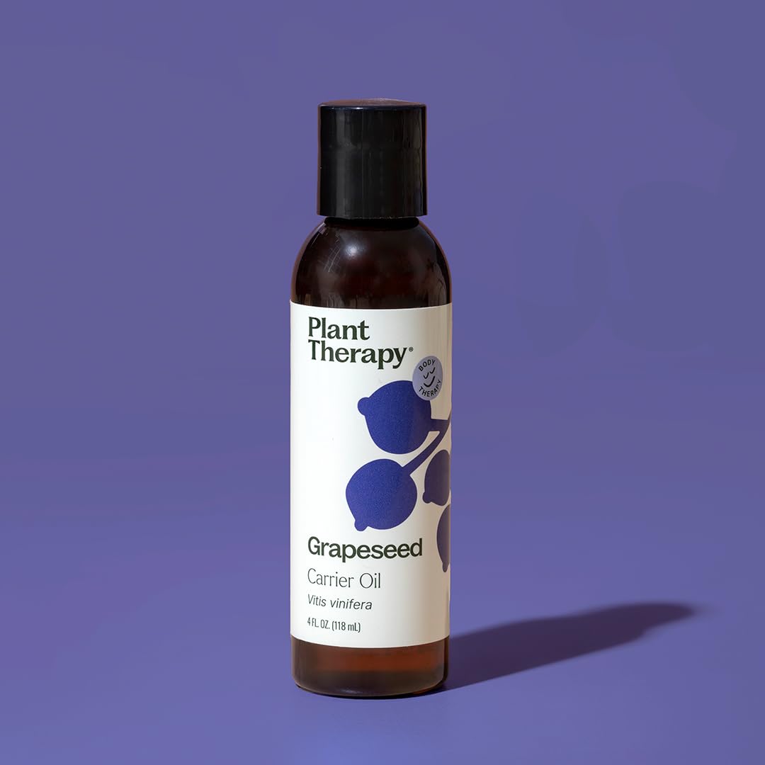 Plant Therapy Grapeseed Carrier Oil 4 oz Base Oil for Aromatherapy, Essential Oil or Massage use